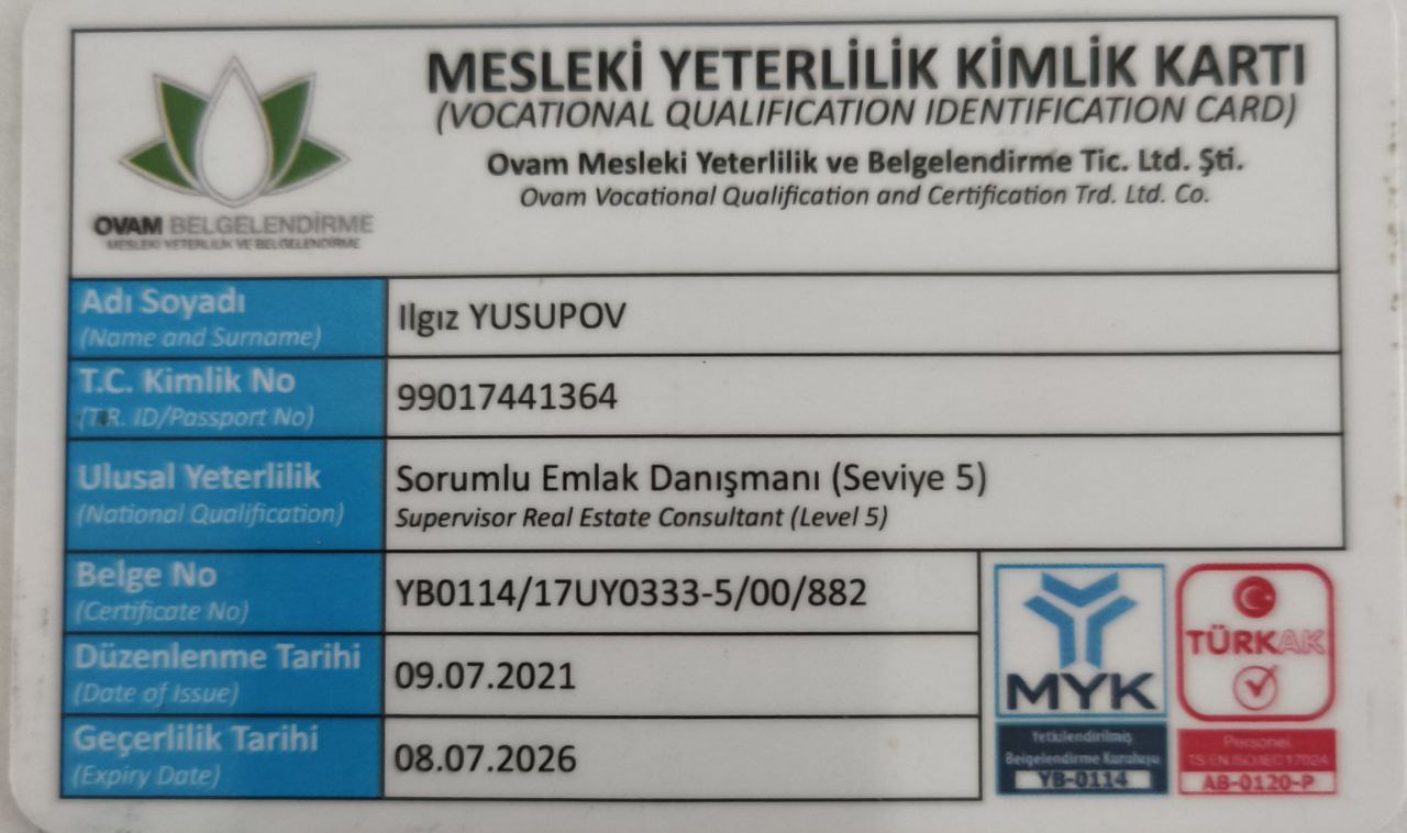 Лицензия брокера по недвижимости Турции